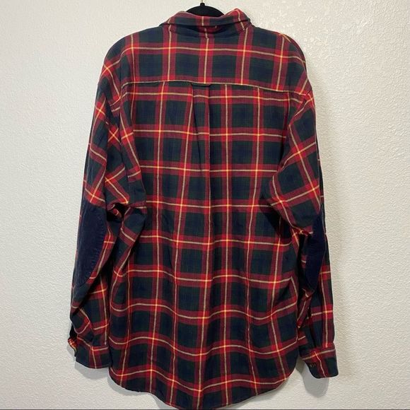 FILA Sport Vintage Shacket Flannel Button Up with Elbow pads-L - Picture 6 of 11